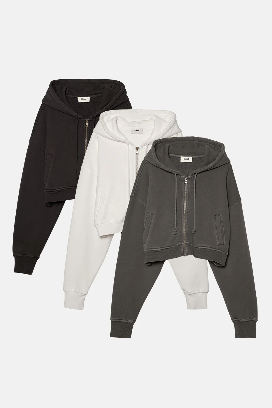 BABYDOLL CROP ZIP HOODIE 2.0 3 PACK